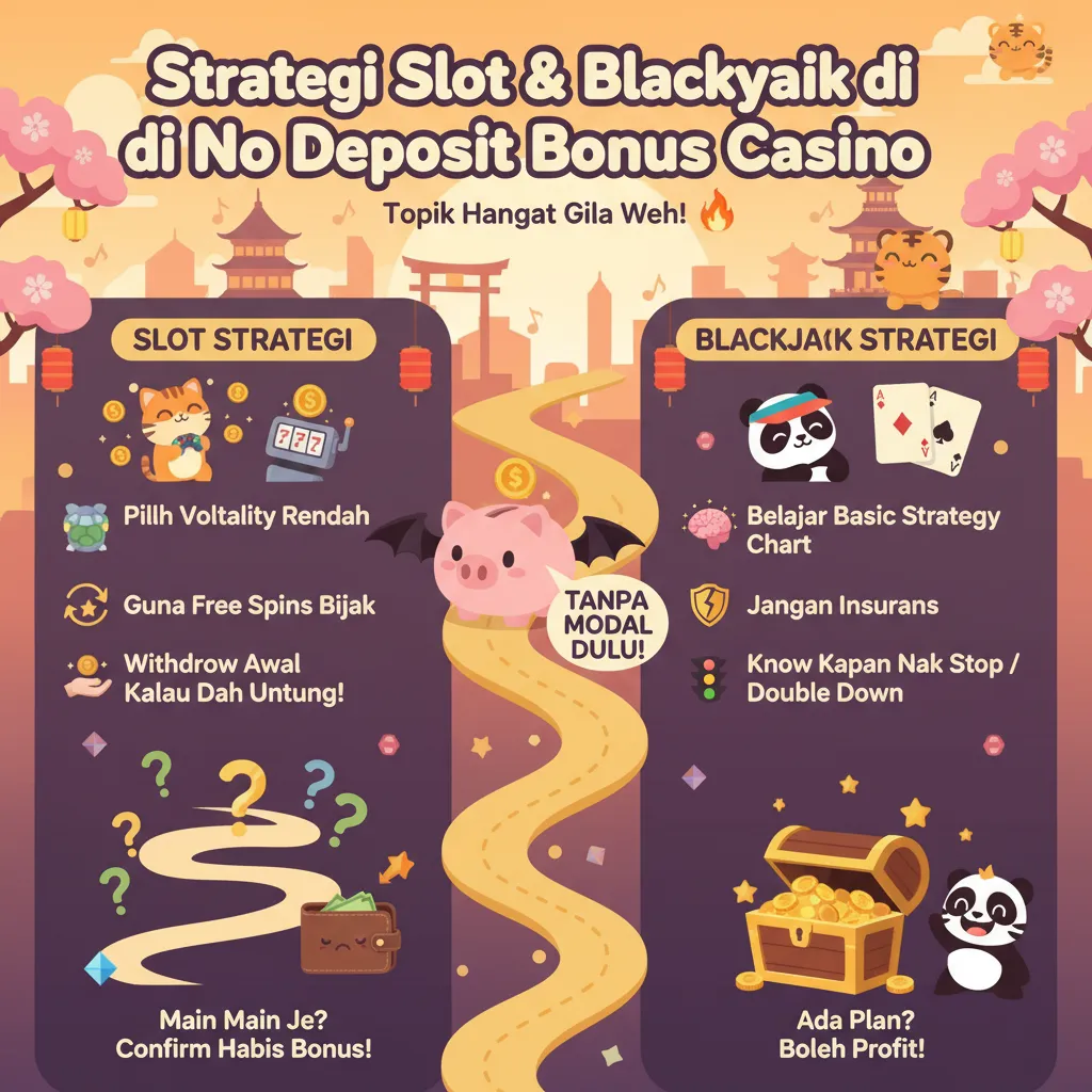 Strategi slot dan blackjack di no deposit bonus casino